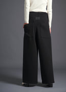 Wide-leg trousers, black, cogthebigsmoke, one size fits all, sustainable fashion, less is more, made in Japan, quiet luxury, minimalist