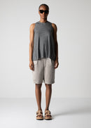 American sleeve top, grey black stripe, cogthebigsmoke, one size fits all, sustainable fashion, less is more, made in Japan, quiet luxury, minimalist