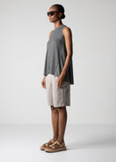 American sleeve top, grey black stripe, cogthebigsmoke, one size fits all, sustainable fashion, less is more, made in Japan, quiet luxury, minimalist