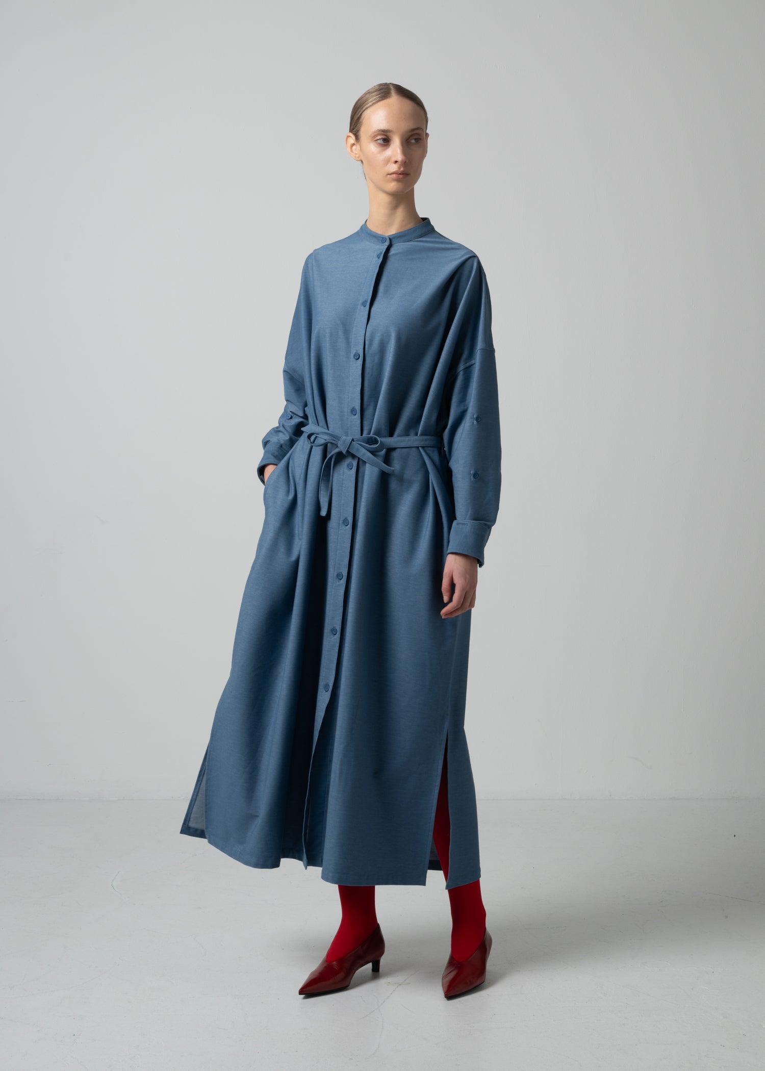 32 NELL DRESS / HYPER DENIM JERSEY LIGHT - C15