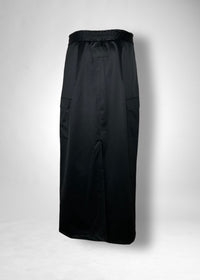 34 KHLOE LONG CARGO SKIRT / SILKY SATIN JERSEY - C11