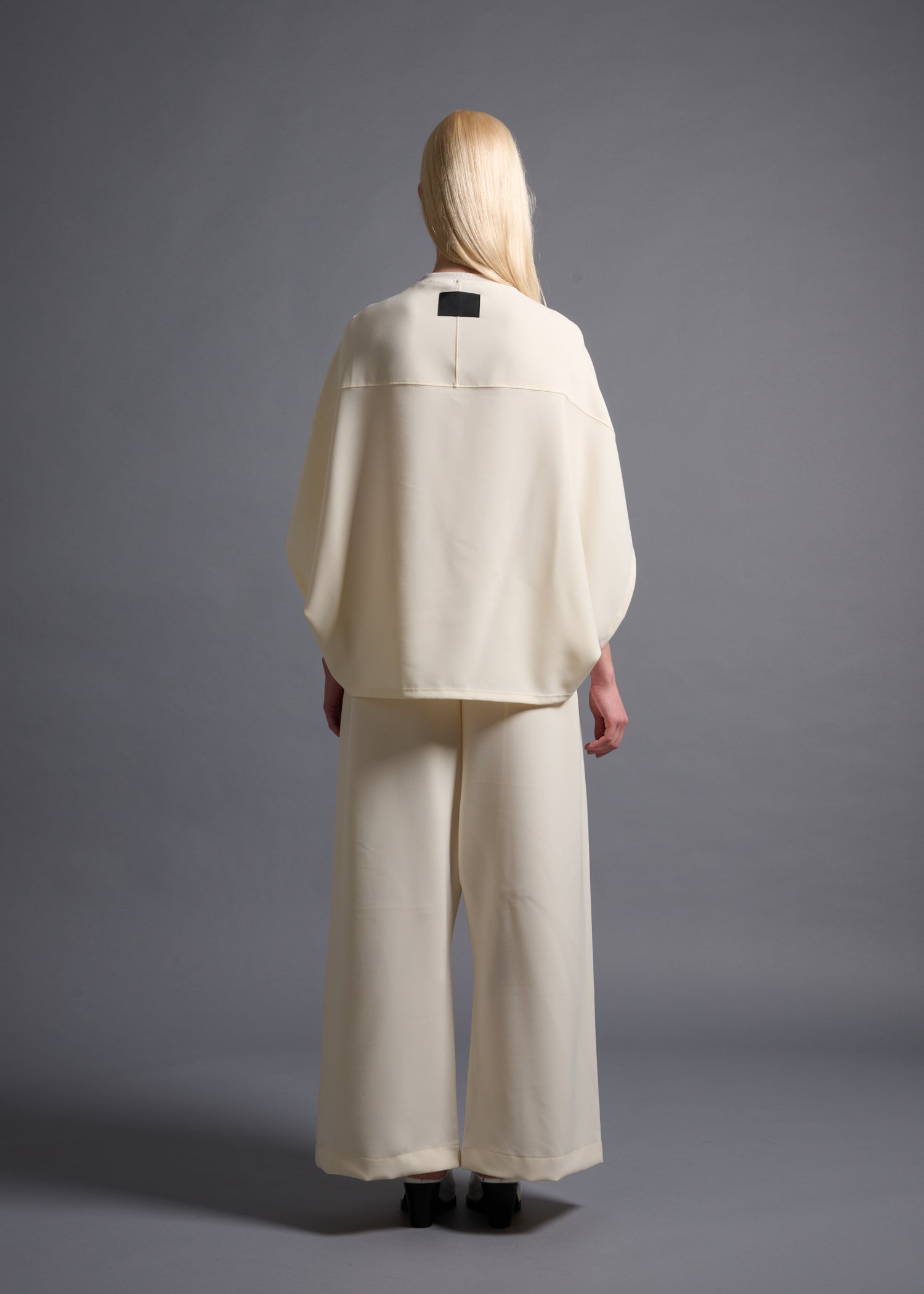 Wide leg jumpsuit, milk, cogthebigsmoke, one size fits all, sustainable fashion, less is more, made in Japan, quiet luxury, minimalist