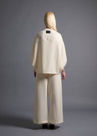 Wide leg jumpsuit, milk, cogthebigsmoke, one size fits all, sustainable fashion, less is more, made in Japan, quiet luxury, minimalist