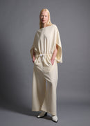 Wide leg jumpsuit, milk, cogthebigsmoke, one size fits all, sustainable fashion, less is more, made in Japan, quiet luxury, minimalist