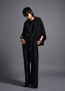 Wide leg jumpsuit, black, cogthebigsmoke, one size fits all, sustainable fashion, less is more, made in Japan, quiet luxury, minimalist