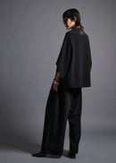 Wide leg jumpsuit, black, cogthebigsmoke, one size fits all, sustainable fashion, less is more, made in Japan, quiet luxury, minimalist