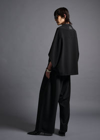 Wide leg jumpsuit, black, cogthebigsmoke, one size fits all, sustainable fashion, less is more, made in Japan, quiet luxury, minimalist