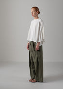 36 LAURA GATHERED SLV TOP / RECYCLED PE JERSEY - C14
