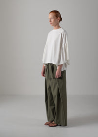 36 LAURA GATHERED SLV TOP / RECYCLED PE JERSEY - C14