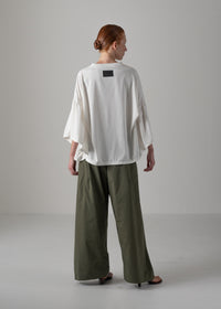 36 LAURA GATHERED SLV TOP / RECYCLED PE JERSEY - C14