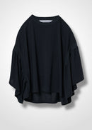 36 LAURA GATHERED SLV TOP / RECYCLED PE JERSEY - C14