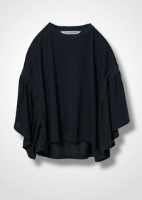 36 LAURA GATHERED SLV TOP / RECYCLED PE JERSEY - C14