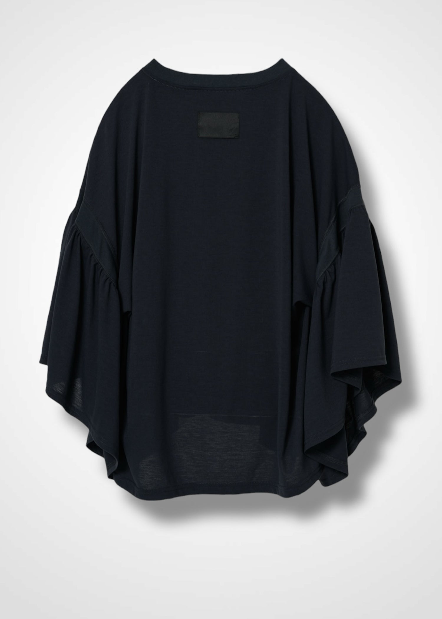 36 LAURA GATHERED SLV TOP / RECYCLED PE JERSEY - C14