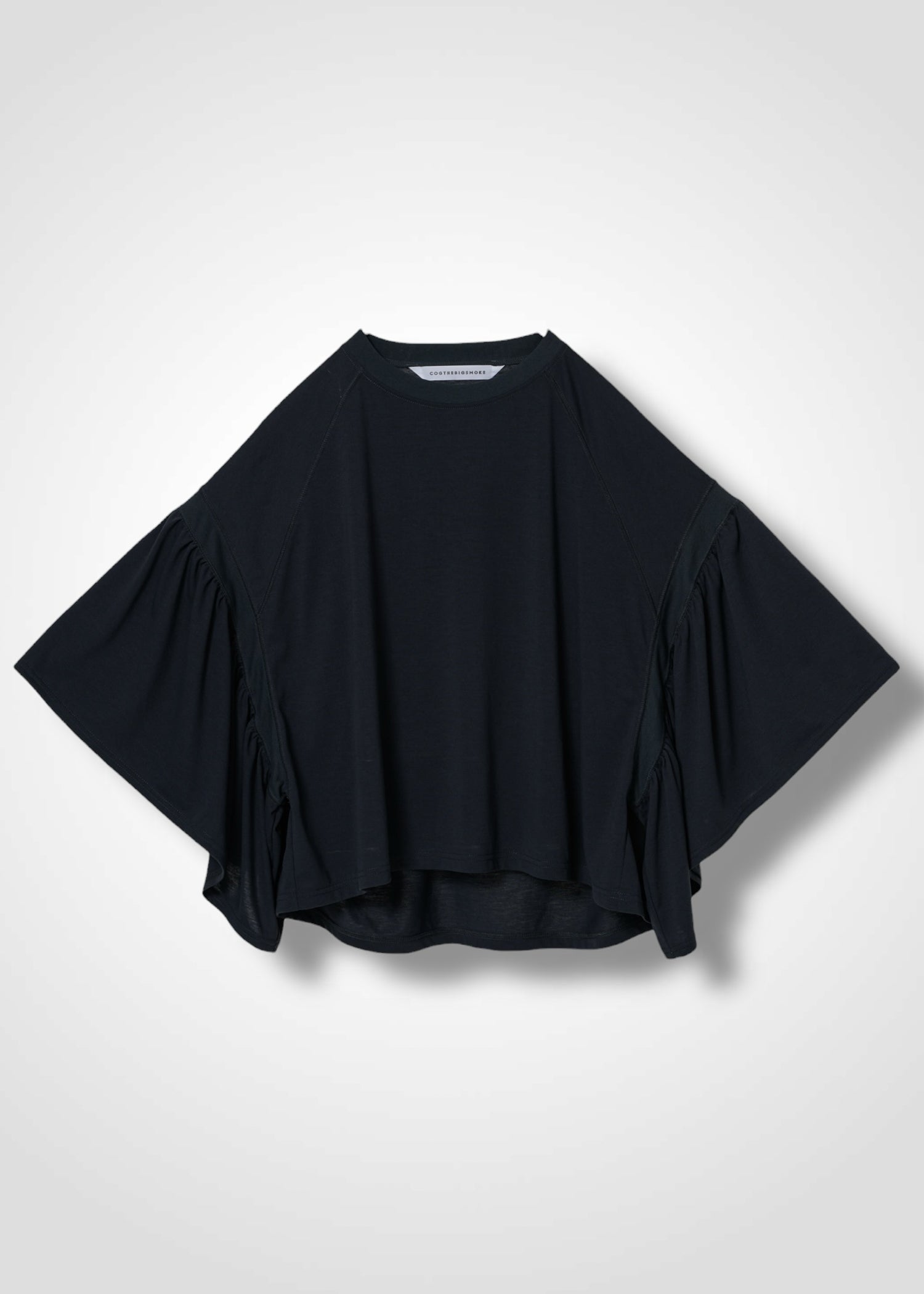 36 LAURA GATHERED SLV TOP / RECYCLED PE JERSEY - C14