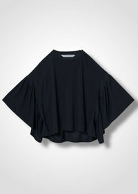 36 LAURA GATHERED SLV TOP / RECYCLED PE JERSEY - C14