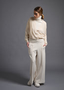 Midriff-length V-neck cardigan, milk, cogthebigsmoke, one size fits all, sustainable fashion, less is more, made in Japan, quiet luxury, minimalist