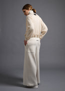 Midriff-length V-neck cardigan, milk, cogthebigsmoke, one size fits all, sustainable fashion, less is more, made in Japan, quiet luxury, minimalist