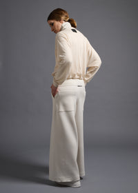 Midriff-length V-neck cardigan, milk, cogthebigsmoke, one size fits all, sustainable fashion, less is more, made in Japan, quiet luxury, minimalist