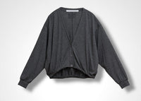 36 MAGGIE CARDIGAN / HIGH GAUGE PURE WOOL JERSEY - C13