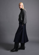 Midriff-length V-neck cardigan, dk grey, cogthebigsmoke, one size fits all, sustainable fashion, less is more, made in Japan, quiet luxury, minimalist