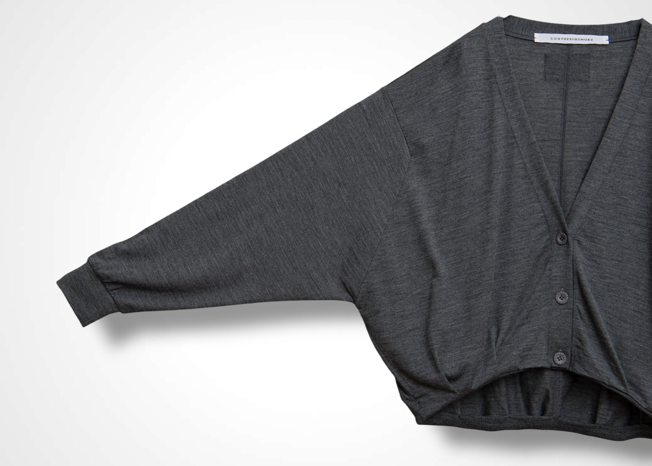 36 MAGGIE CARDIGAN / HIGH GAUGE PURE WOOL JERSEY - C13