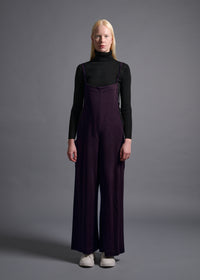 Loose-bodied soft overalls, royal purple, cogthebigsmoke, one size fits all, sustainable fashion, less is more, made in Japan, quiet luxury, minimalist