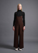 Loose-bodied soft overalls, chocolate, cogthebigsmoke, one size fits all, sustainable fashion, less is more, made in Japan, quiet luxury, minimalist