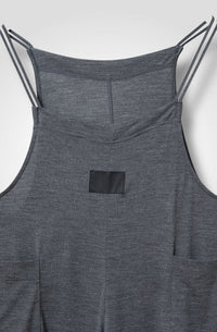 37 MARGARET DUNGAREES / HIGH GAUGE PURE WOOL JERSEY - C13