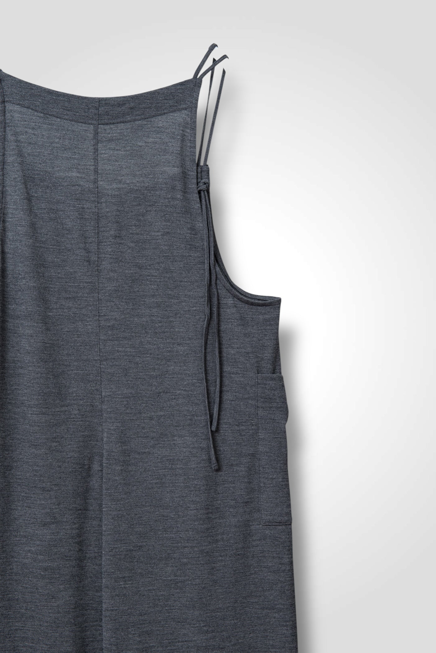 37 MARGARET DUNGAREES / HIGH GAUGE PURE WOOL JERSEY - C13