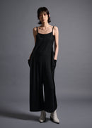 Loose-bodied soft overalls, black, cogthebigsmoke, one size fits all, sustainable fashion, less is more, made in Japan, quiet luxury, minimalist