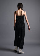 Loose-bodied soft overalls, black, cogthebigsmoke, one size fits all, sustainable fashion, less is more, made in Japan, quiet luxury, minimalist