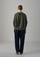 37 NARIAH TUCKED SLEEVE TOP / RECYCLED PE JERSEY - C14