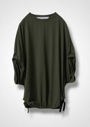 37 NARIAH TUCKED SLEEVE TOP / RECYCLED PE JERSEY - C14