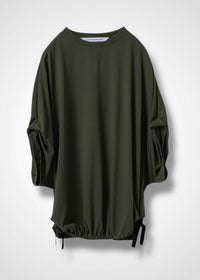 37 NARIAH TUCKED SLEEVE TOP / RECYCLED PE JERSEY - C14