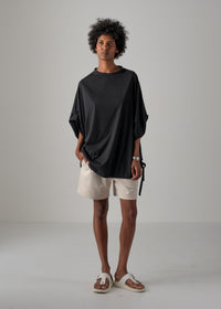 37 NARIAH TUCKED SLEEVE TOP / RECYCLED PE JERSEY - C14