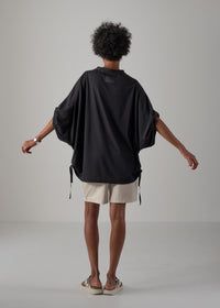 37 NARIAH TUCKED SLEEVE TOP / RECYCLED PE JERSEY - C14