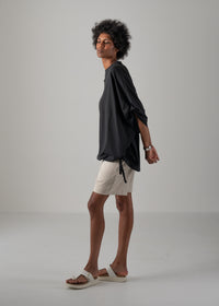 37 NARIAH TUCKED SLEEVE TOP / RECYCLED PE JERSEY - C14