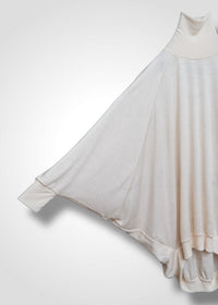 38 MATILDA POLLO NECK ABANICOS TOP / HIGH GAUGE PURE WOOL JERSEY - C13