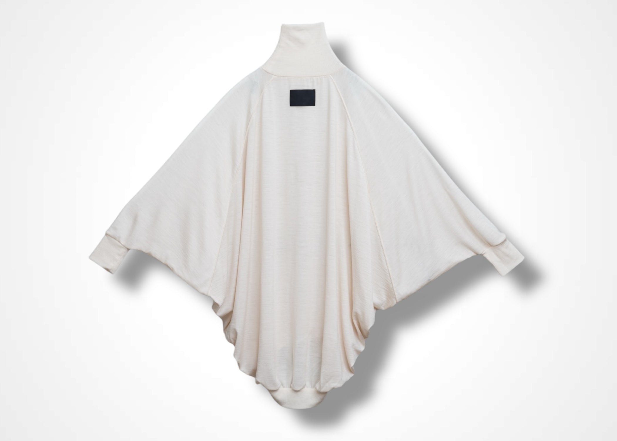 38 MATILDA POLLO NECK ABANICOS TOP / HIGH GAUGE PURE WOOL JERSEY - C13