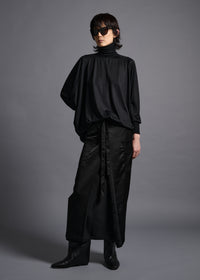 38 MATILDA POLLO NECK ABANICOS TOP / HIGH GAUGE PURE WOOL JERSEY - C13