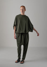 38 NUBIA TUCKED SLEEVE JUMPSUIT / RECYCLED PE JERSEY - C14
