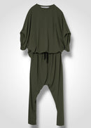 38 NUBIA TUCKED SLEEVE JUMPSUIT / RECYCLED PE JERSEY - C14