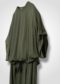 38 NUBIA TUCKED SLEEVE JUMPSUIT / RECYCLED PE JERSEY - C14