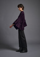 39 LAURA GATHERED SLV TOP / HIGH GAUGE PURE WOOL JERSEY - C13