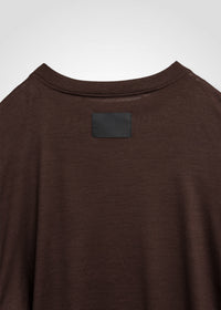 39 LAURA GATHERED SLV TOP / HIGH GAUGE PURE WOOL JERSEY - C13