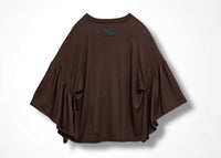 39 LAURA GATHERED SLV TOP / HIGH GAUGE PURE WOOL JERSEY - C13