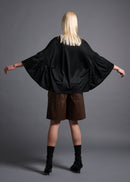 39 LAURA GATHERED SLV TOP / HIGH GAUGE PURE WOOL JERSEY - C13