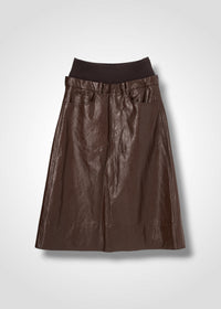 39 OAKLEY SKIRT / VINTAGE-LOOK ITALIAN VEGAN LEATHER - C15