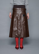 39 OAKLEY SKIRT / VINTAGE-LOOK ITALIAN VEGAN LEATHER - C15