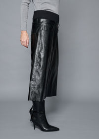 39 OAKLEY SKIRT / VINTAGE-LOOK ITALIAN VEGAN LEATHER - C15